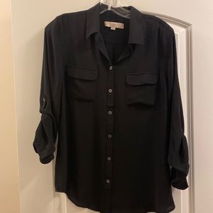 Black utility blouse